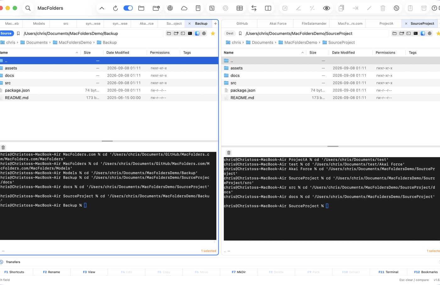 MacFolders in the Native light theme