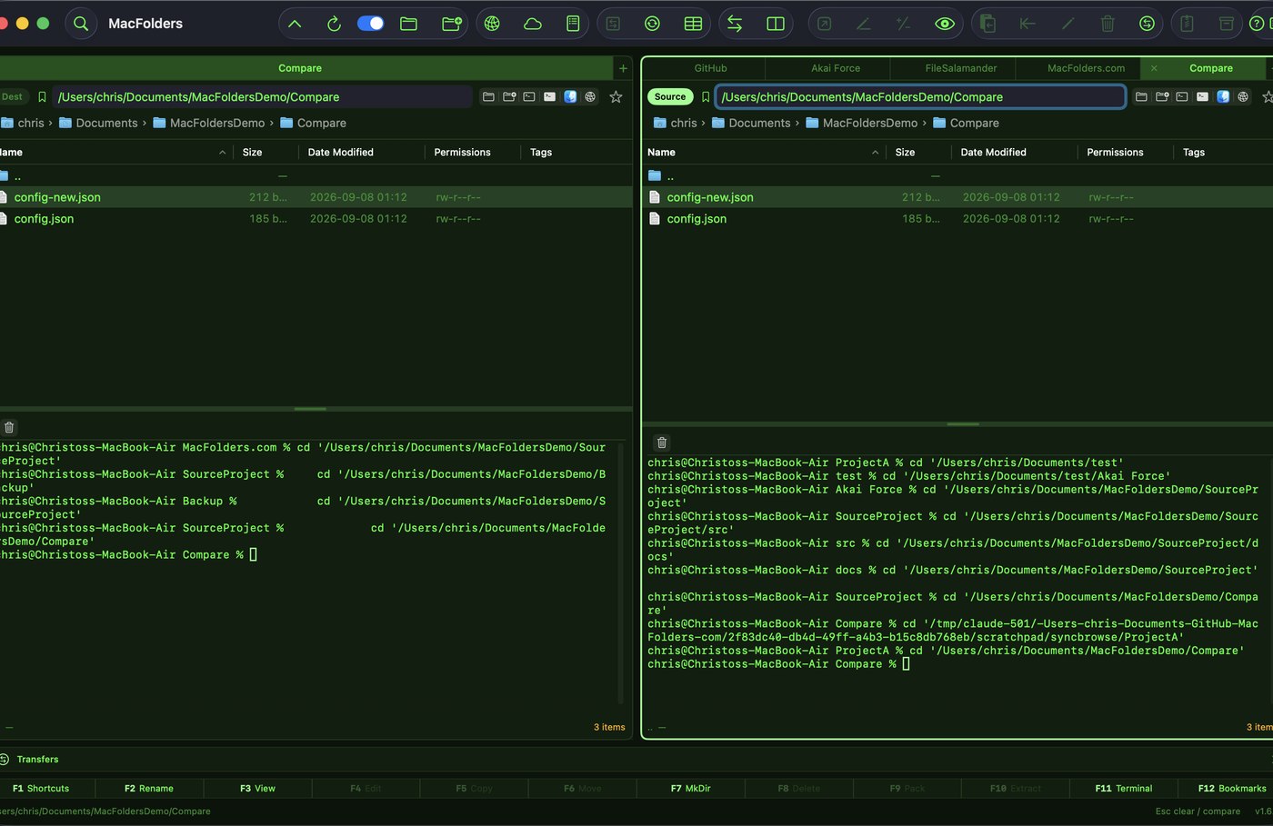 MacFolders in the Retro theme